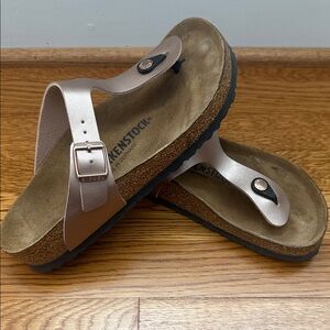 Birkenstock Rose Gold Thong Sandals